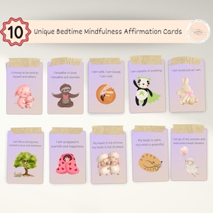 Cartas de Afirmaciones Positivas para Niños | Relajación y Confianza Antes de Dormir | Descarga Digital