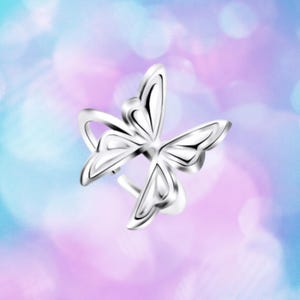 Silver Gold Leaf Heart Cross Butterfly Ear Cuff – 925 Sterling Silver Plated Clip On Cuff Earring – Non Pierced Cartilage Jewellery Gift