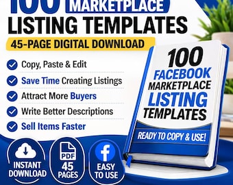 100 Facebook Marketplace Listing Templates | Seller Guide | Digital Download