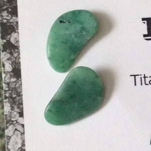 Newfoundland Natural Virginite Studs Handmade in Newfoundland Titanium Posts Sensitive Ears Ultra Mafic