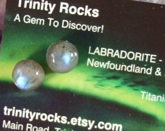 Labradorescence Exists 10mm Round Cabochon Labradorite Stud Earrings Earings Titanium Post and Clutch Flash Sparkly Magic Hypo Allergenic