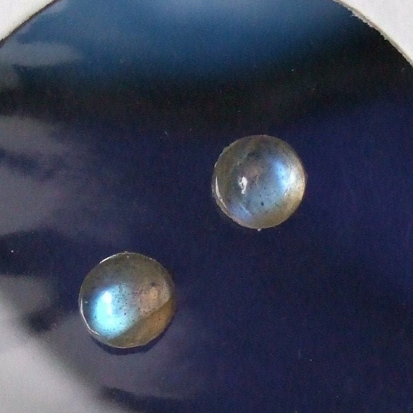Labradorescence Exists Round 5mm Labradorite Stud Earrings Earings Titanium Post and Clutch Flash Hypo Allergenic