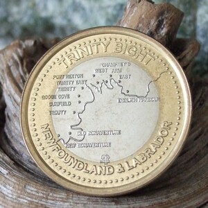 Collectible Trinity Bight Trade Dollar Newfoundland and Labrador Humpback Whale Map BiMetallic 2003 Three Dollars image 5