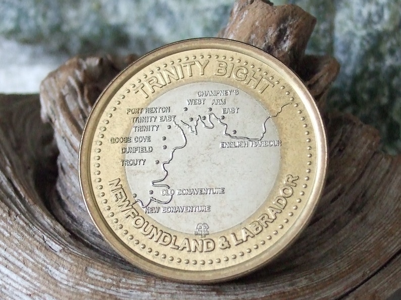 Collectible Trinity Bight Trade Dollar Newfoundland and Labrador Humpback Whale Map BiMetallic 2003 Three Dollars image 5