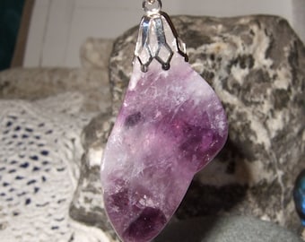 Newfoundland Amethyst Blueberry Ice Pendant Necklace with Sterling Silver Chain Made in Newfoundland