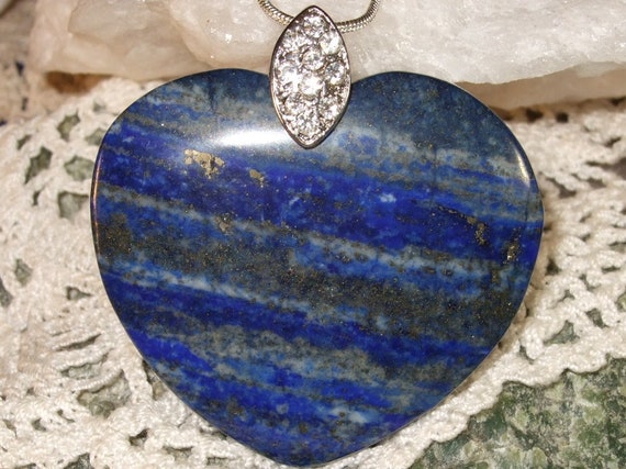 lapis lazuli heart pendant
