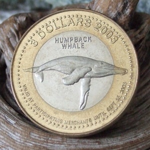 Collectible Trinity Bight Trade Dollar Newfoundland and Labrador Humpback Whale Map BiMetallic 2003 Three Dollars image 7