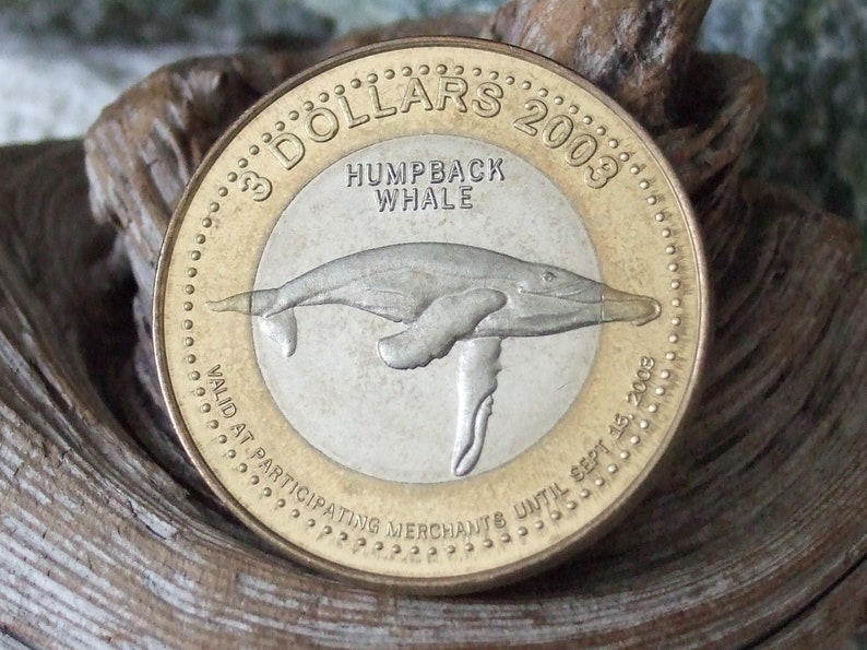 Collectible Trinity Bight Trade Dollar Newfoundland and Labrador Humpback Whale Map BiMetallic 2003 Three Dollars image 7