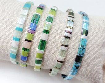 Tila stacking bracelets - more colors available stretch stack bracelets