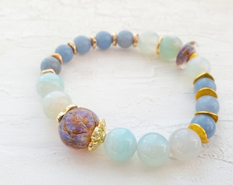 Mermaid bracelet | gemstone stretch bracelet