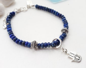 imperial bracelet | blue imperial jasper and sterling silver bracelet