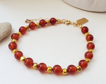 Sunset bracelet | carnelian gemstone bracelet