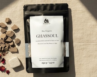 Ghassoul Stein Rhassoul – Reine marokkanische Lavaerde für Haut & Haar | 100 % Natur | 250 g