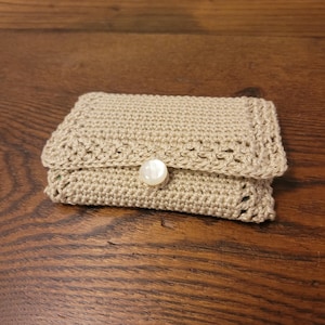 Porta carte di credito uncinetto fatto a mano. Porta biglietti da visita crochet