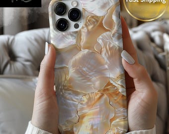 Iridescent Mother of Pearl Shell Phone Case: iPhone & Samsung