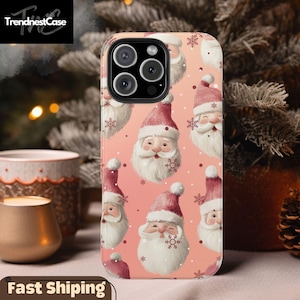 Santa Claus Christmas Phone Case , Festive Holiday Design for iPhone, Tough Phone Cases
