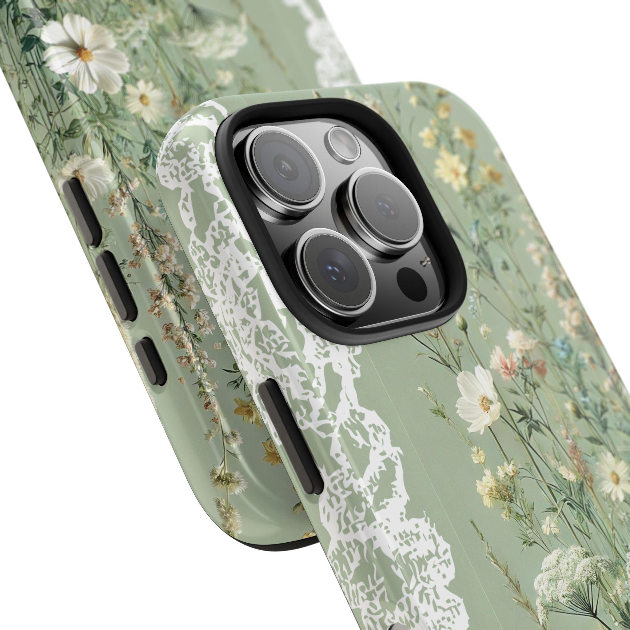 Vintage Wildflower Phone Case, Tough Phone Cases for iPhone