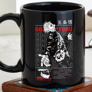 Gojo Satoru, Jujutsu Kaisen, Manga Anime Japanese 11 Oz Black Coffee Mug Gift