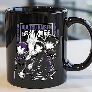 Jujutsu Kaisen Tomodachi, Manga Anime Japanese 11 Oz Black Coffee Mug Gift