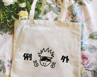Gojo Satoru Lustig, Jujutsu Kaisen, Kawaii Geschenk, Anime Geschenk, Baumwolltasche