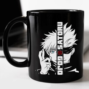 Gojo Satoru, Jujutsu Kaisen, Manga Anime Japanese 11 Oz Black Coffee Mug Gift
