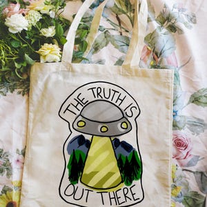 The Thruth is Out there  X-Files TV show Cotton Tote Bag Gift