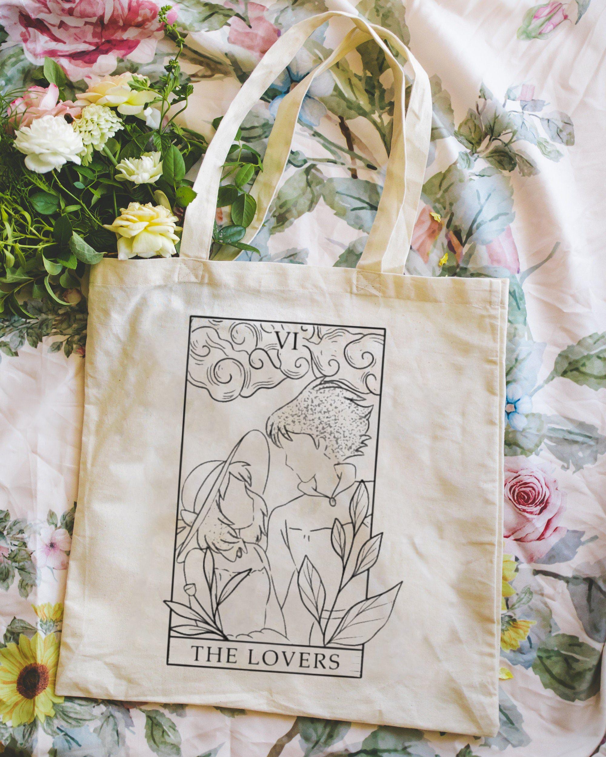 The Lovers Howl's Moving Castle, Lover's Gift, Anime Gift, Cotton Tote Bag