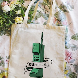 Scully, It's Me!  X-Files TV show Cotton Tote Bag Gift