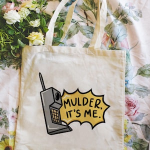 Mulder It's Me!  X-Files TV show Cotton Tote Bag Gift