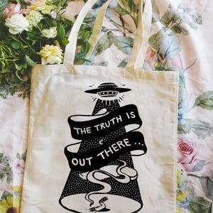 The Thruth is Out there  X-Files TV show Cotton Tote Bag Gift
