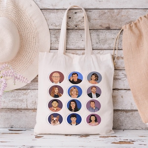 Modern Family Cast Characters TV Show Cotton Tote Bag