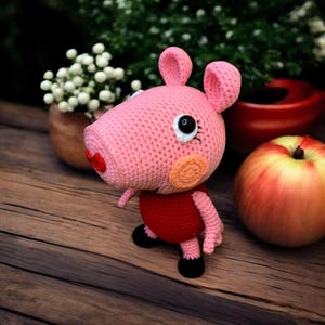 Peppa Pig Crochet Pattern Cute Piggy Crochet Peppa Pig Amigurumi Pattern Peppa Pig Toy Pink Crochet Doll Amigurumi Pattern Handmade Gift
