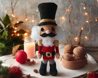 Nutcracker Amigurumi Crochet Pattern: Christmas Holiday Decor (PDF Pattern)