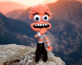 Anxiety Doll Crochet Pattern Inside Out Pattern Worry Doll Disney Inside Out Amigurumi Inside Out 2 Emotional Support Plushie Crochet Toy