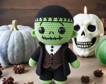 Frankenstein Amigurumi Crochet Pattern: Spooky Halloween Doll (PDF Pattern)