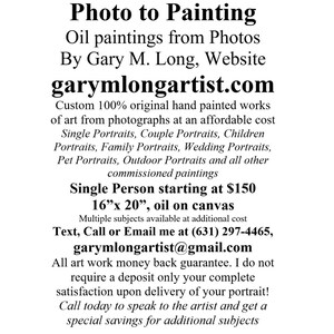 Aangepaste portret olieverfschilderij, met de hand geschilderd van uw foto, mensen, huisdieren, huizen, Auto's, boten, 100% tevredenheidsgarantie