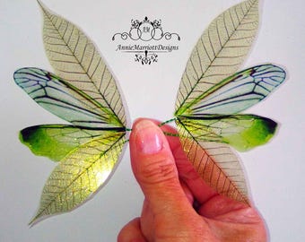 Handmade Forest Fairy Wings for Dolls OOAK Fantasy 3 Piece Posable