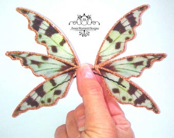 Handgjorda kamouflage älvvingar för dockor OOAK Fantasy 3-delade poserbara