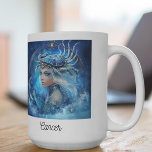 Horoscopes - Cancer - 15 oz, zodiac signs coffee mug, astrological coffee mug, horoscope sign coffee mug, star sign coffee mug, cosmic mug