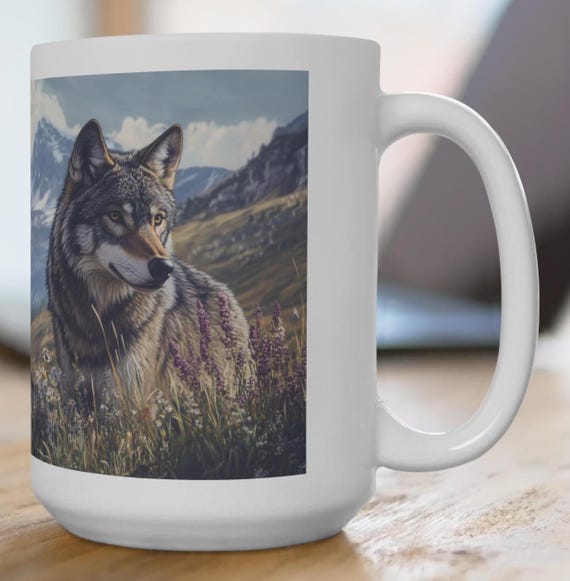 Wolf - 15oz, Wolf Coffee Mug, Rustic Wolf Coffee Mug, Nature Coffee Cup,  Wildlife Animal Lover, Wolf Lover Decor - Etsy UK