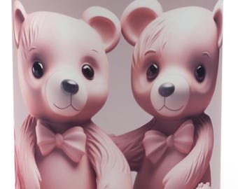 クマ - 愛 - 15オンス、ピンクのクマのマグカップ、かわいいクマのカップルマグカップ、バレンタインデーのギフト、ベビーシャワーのギフトアイデア、ただのギフトアイデア、ユニーク