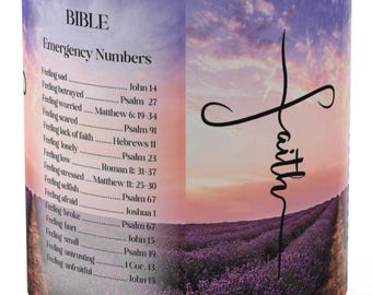 Christian - Emergency - 15 oz, scripture coffee mug, bible verse mug, christian inspiration mug, christian gift idea, bible verse gift