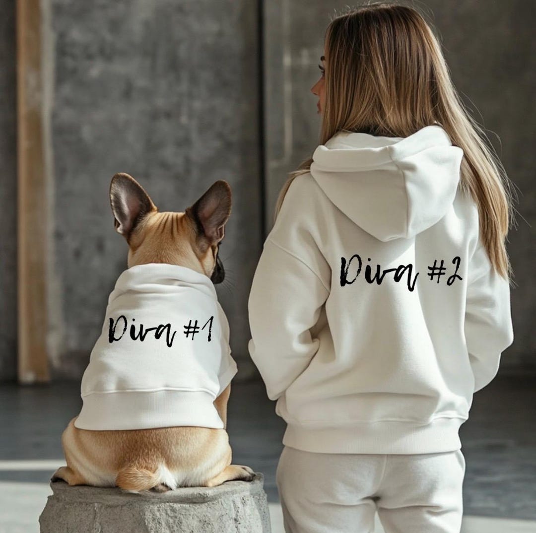 Matching Pet and Owner Hoodies Dog and Owner Outfit Dog Lover Gift Pet