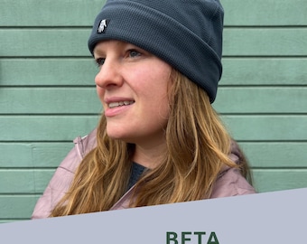 BETA BEANIE pdf sewing pattern, Toddler Youth Adult 5 Sizes, Fleece Hat, Beginner, MYOG