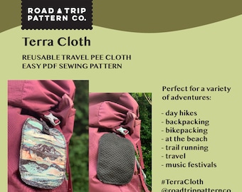 Terra Cloth PDF Sewing Pattern - Reusable Travel Pee Cloth Zero Waste Toilet Paper