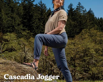 Cascadia Jogger - PDF Sewing Pattern, Size Inclusive 0-34, Hiking Pant, MYOG, Outdoor Climbing Pant, MYOG