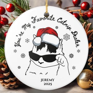 Personalized Cat Ornament, Cat Lover Gift, Cat Sitter Gift, Christmas Ornament, Pet Sitter Gift, Funny Catnip Dealer, Cat Mom Keepsake 2025