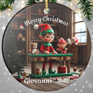 Personalized Christmas Elf Ornament, Custom Elf, Custom Christmas Elf, Christmas Elf Keepsake, 2025 Keepsake, Custom, Personalized, Elf gift