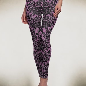 Französische Spitze Damen Yoga Leggings, Yoga Hose, Y2K Mode, Laufhose, Fahrrad Leggings, Sport Leggings, Geschenk für Mutter, beste Freundin Geschenk