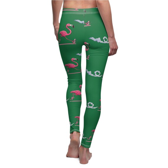 Leggings running flamant rose pour femmes, pantalons de Pilates et